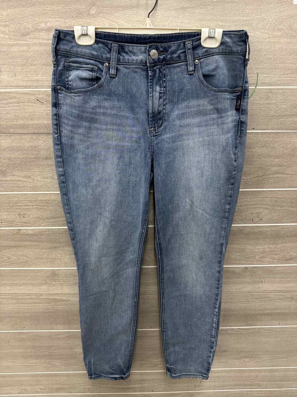 Silver Size 12 Blue Womens Jeans