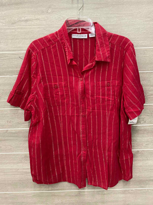 Sag Harbor Red Womens Size 1X Shirt