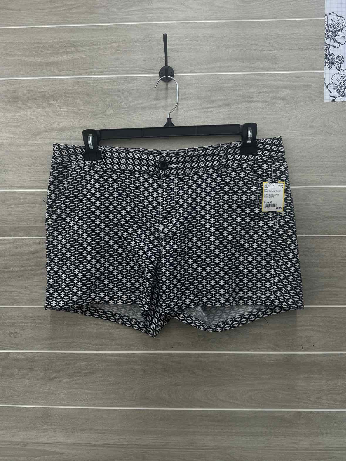ANA Black Womens Women Size 12 Shorts