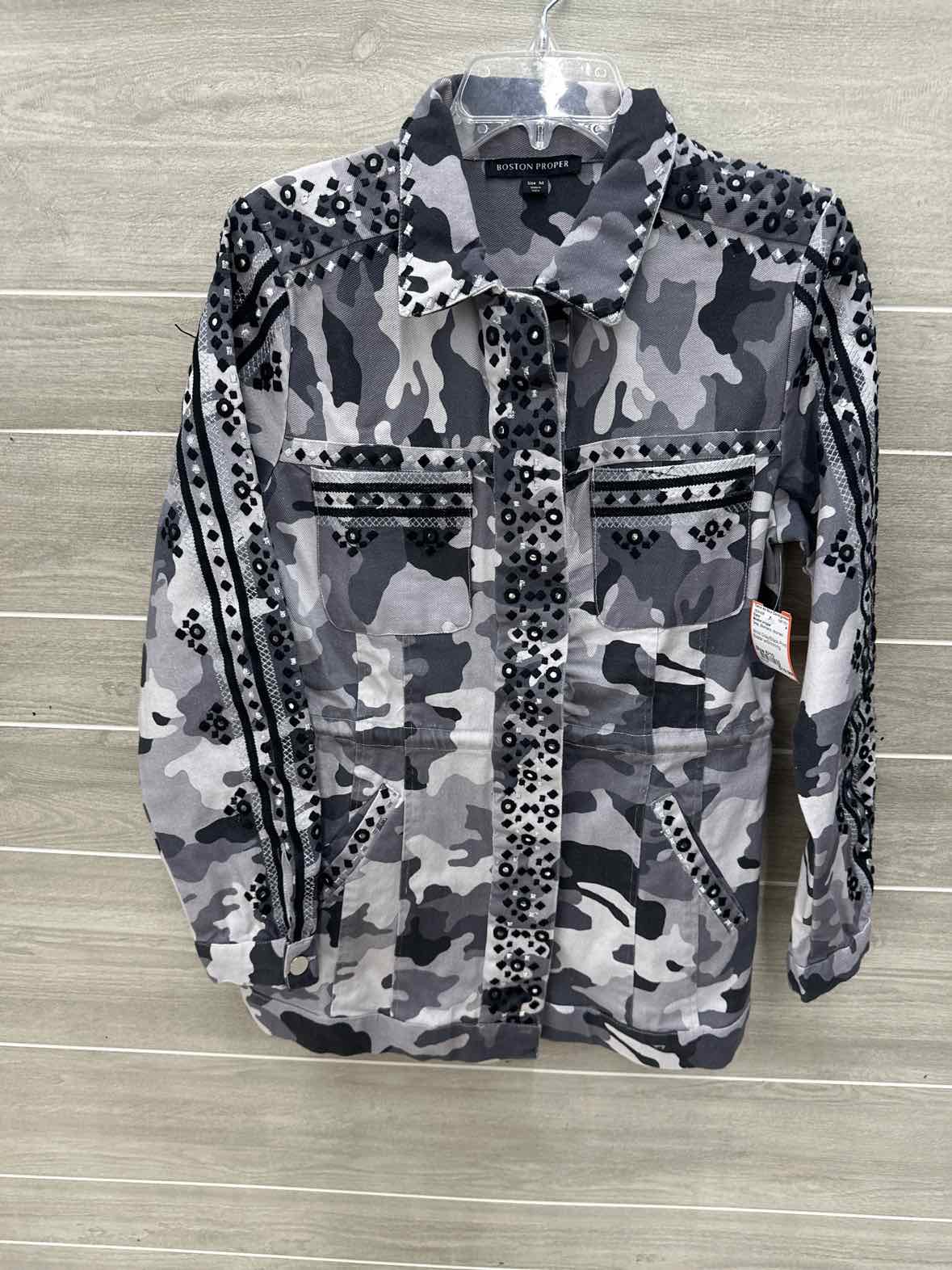 Boston Proper Gray Womens Women Size 8/10 Blazer