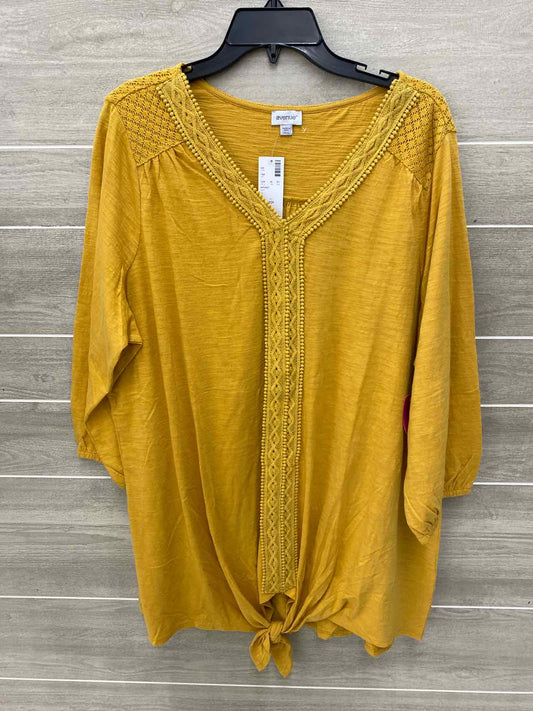 Ave Yellow Womens Size 22/24 Shirt