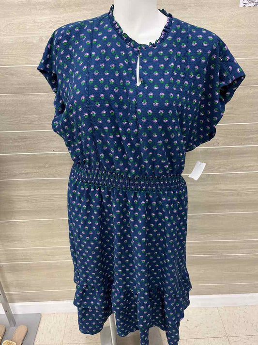 Draper James Blue Womens Women Size XXL Dress
