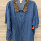 Roamans Blue Womens Women Size 4X/5X Shirt