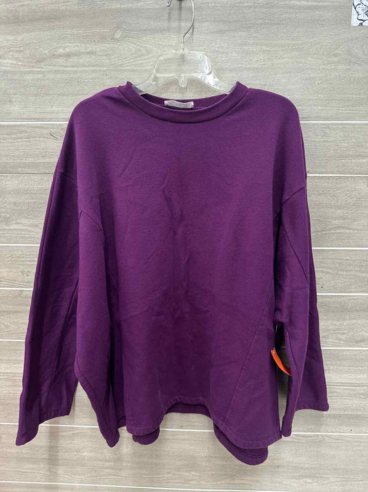 Zenana Size XL Purple Womens Sweatshirt