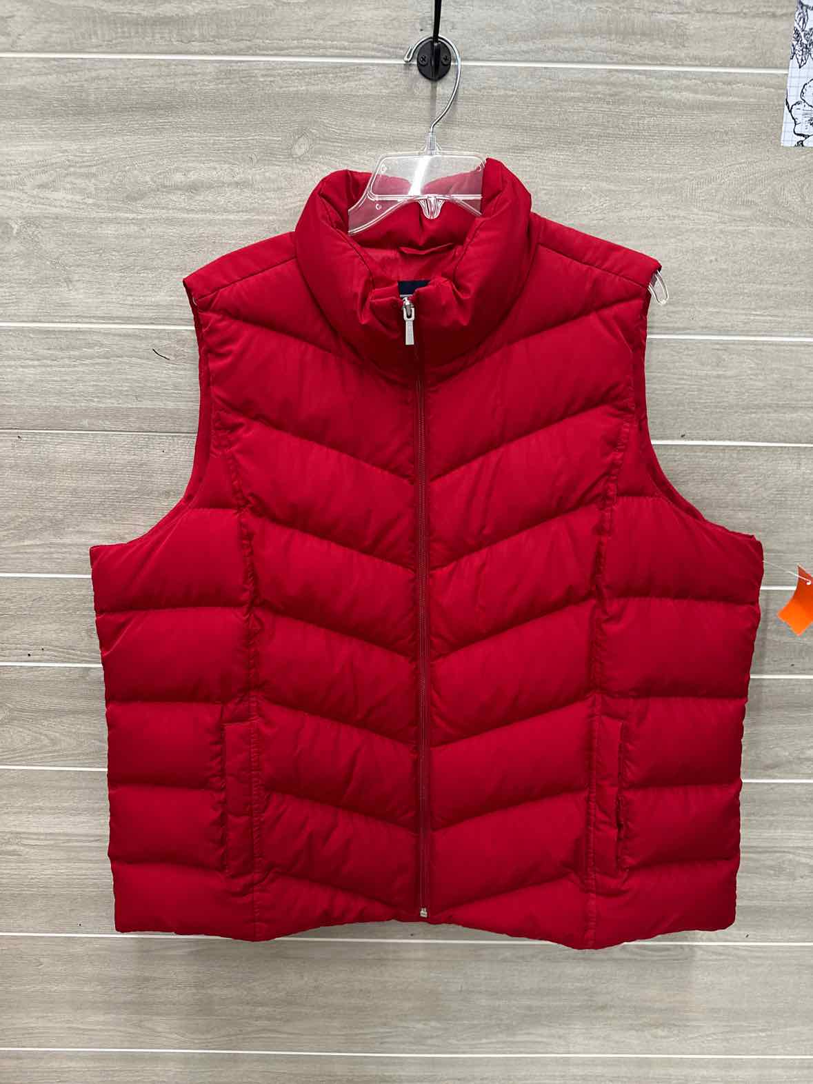 Lands End Size 2X Red Plus Vest