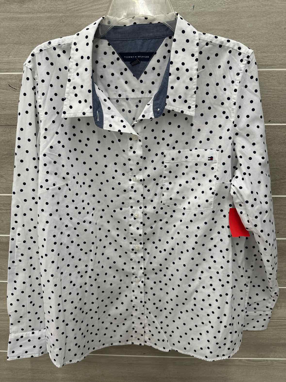 Tommy Hilfiger Size XL White Womens Shirt