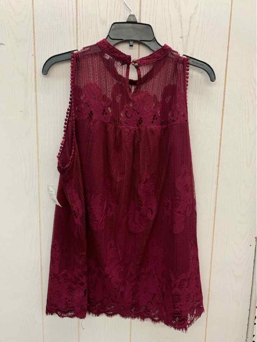 Sharagano Burgundy Womens Size XL Tank Top