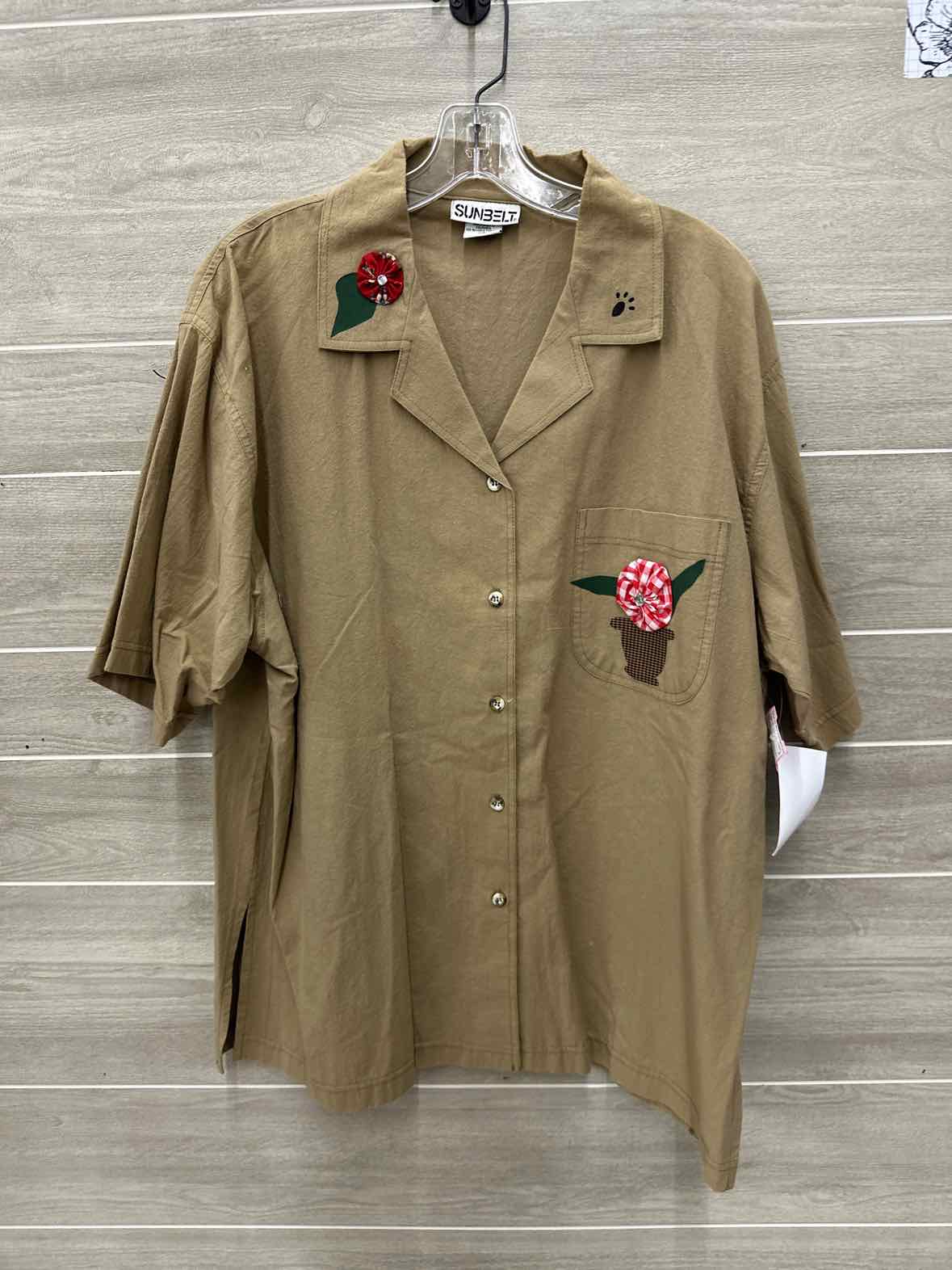 Sunbelt Size XL Brown Womens Shirt