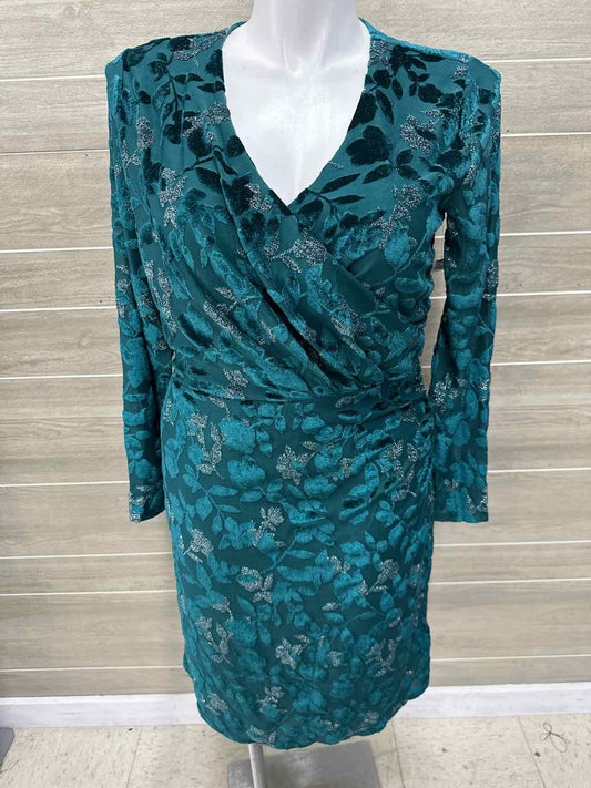 Isaac Mizrahi Size 10 Teal Womens Dress