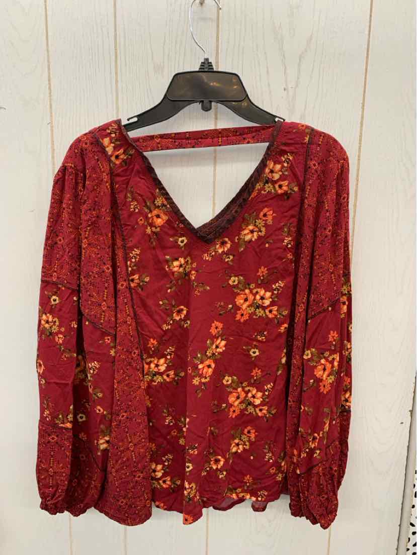 Maurices Burgundy Womens Size 18/20 Shirt