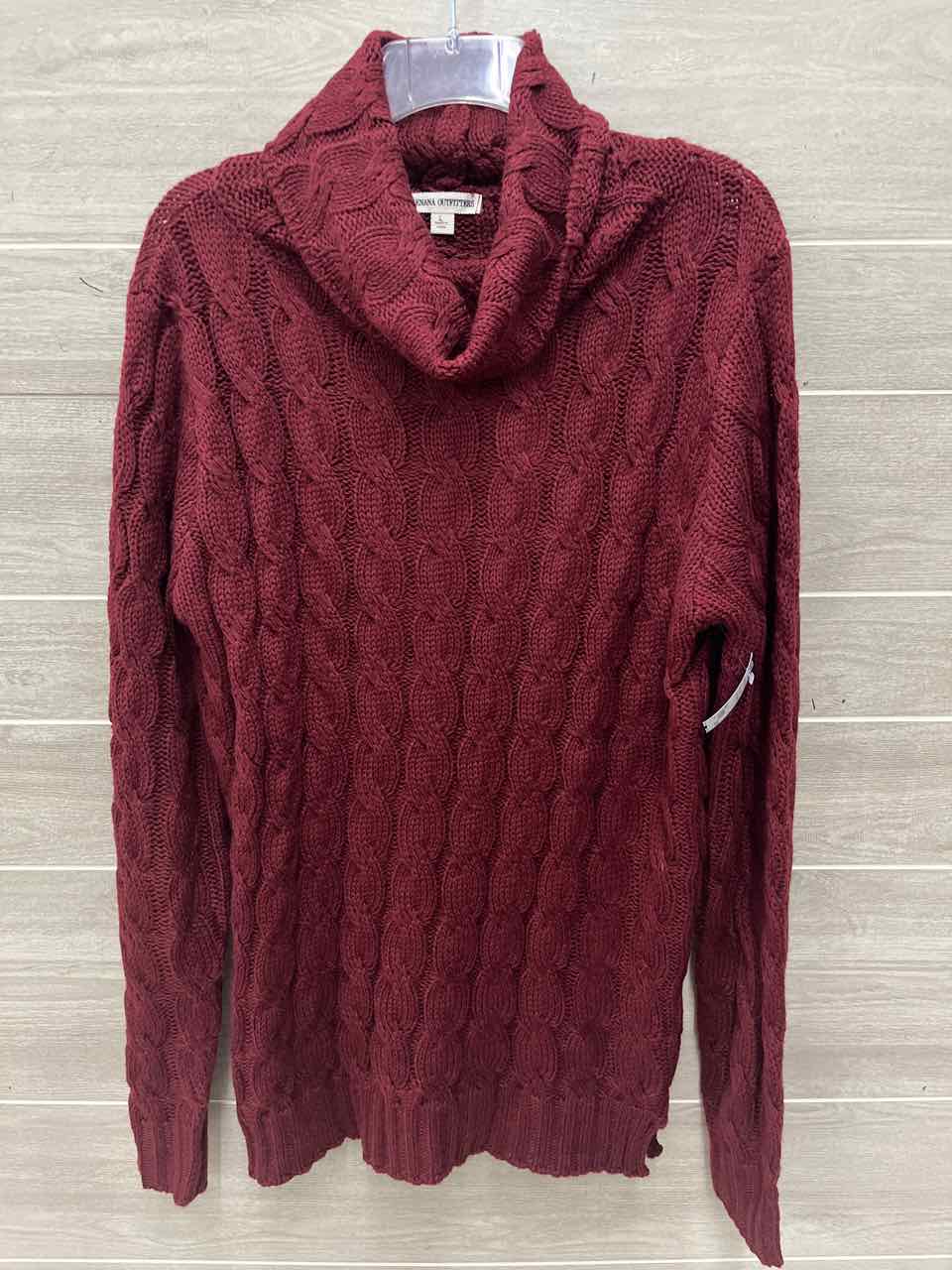 Zenana Size L Burgundy Womens Sweater