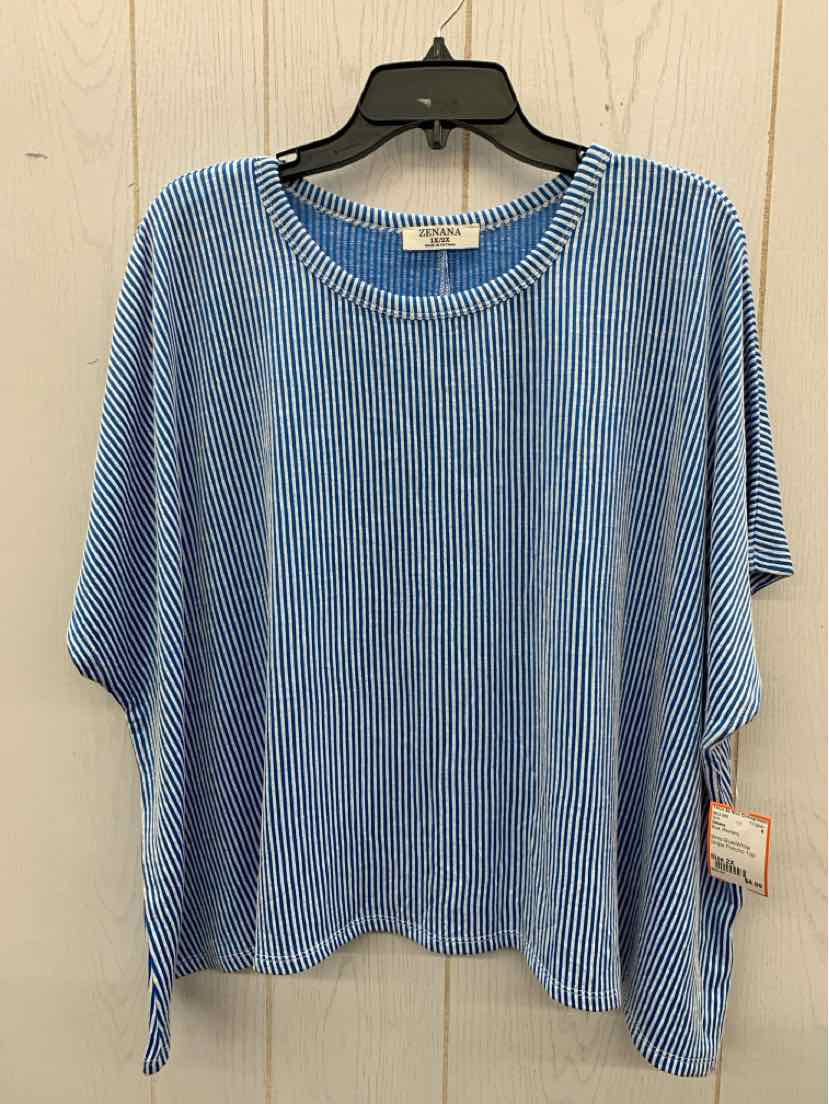 Zenana Blue Womens Size 2X Shirt