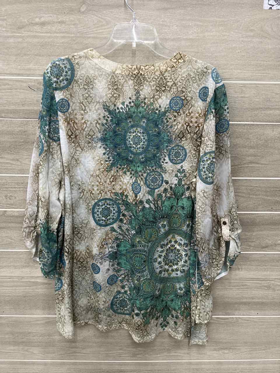Chico's Size 16 Green Plus Shirt