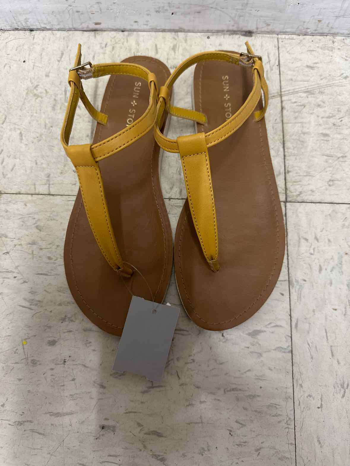 9 Sun + Stone Yellow Womens Women Size 9 Sandals