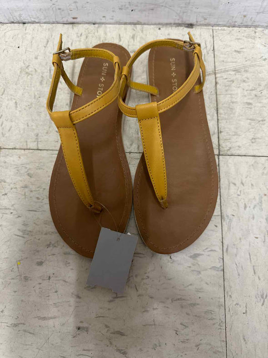 9 Sun + Stone Yellow Womens Women Size 9 Sandals