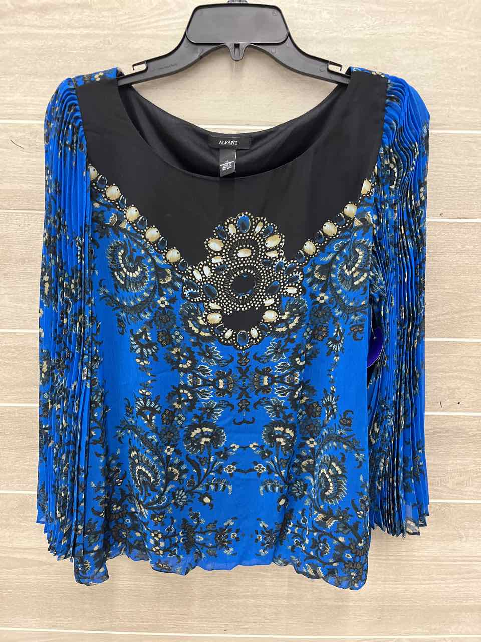 Alfani Size L Blue Womens Shirt