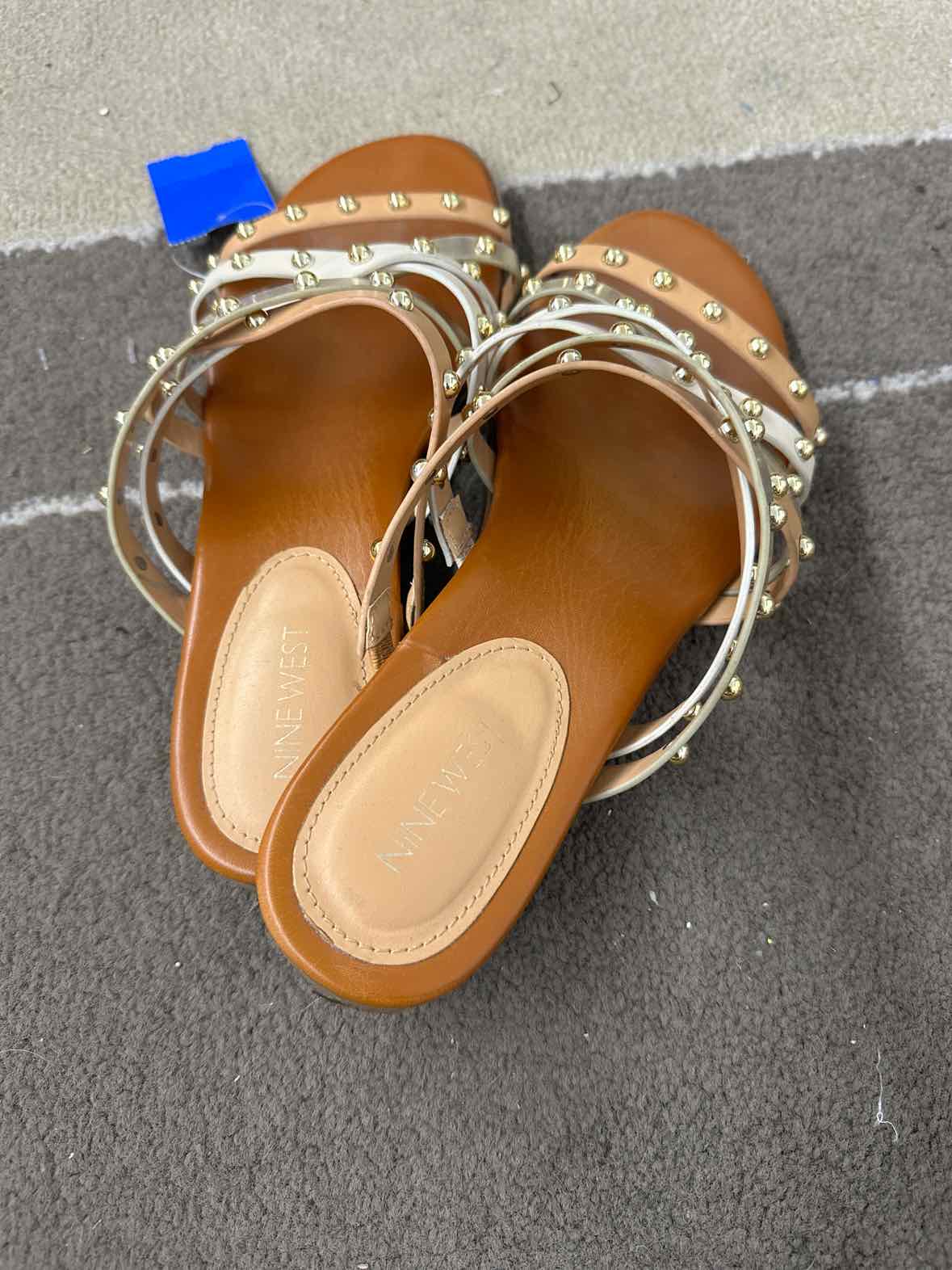Nine West Gold Womens Size 9.5 Sandals