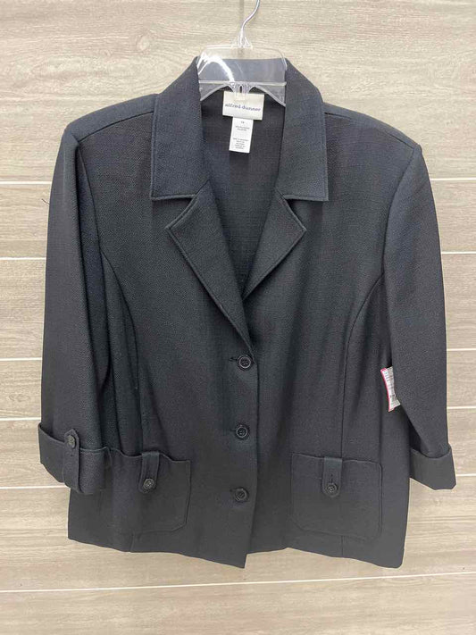Alfred Dunner Black Womens Women Size 14 Blazer