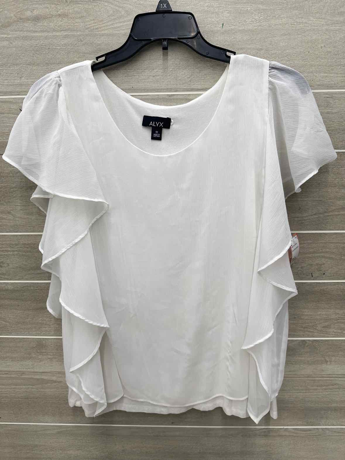 Alyx Size 1X White Plus Shirt