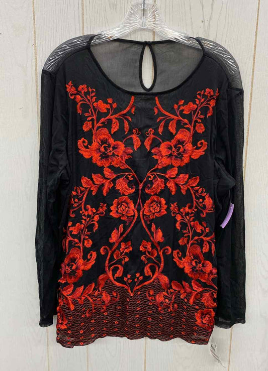 INC Black Womens Size 1X Shirt