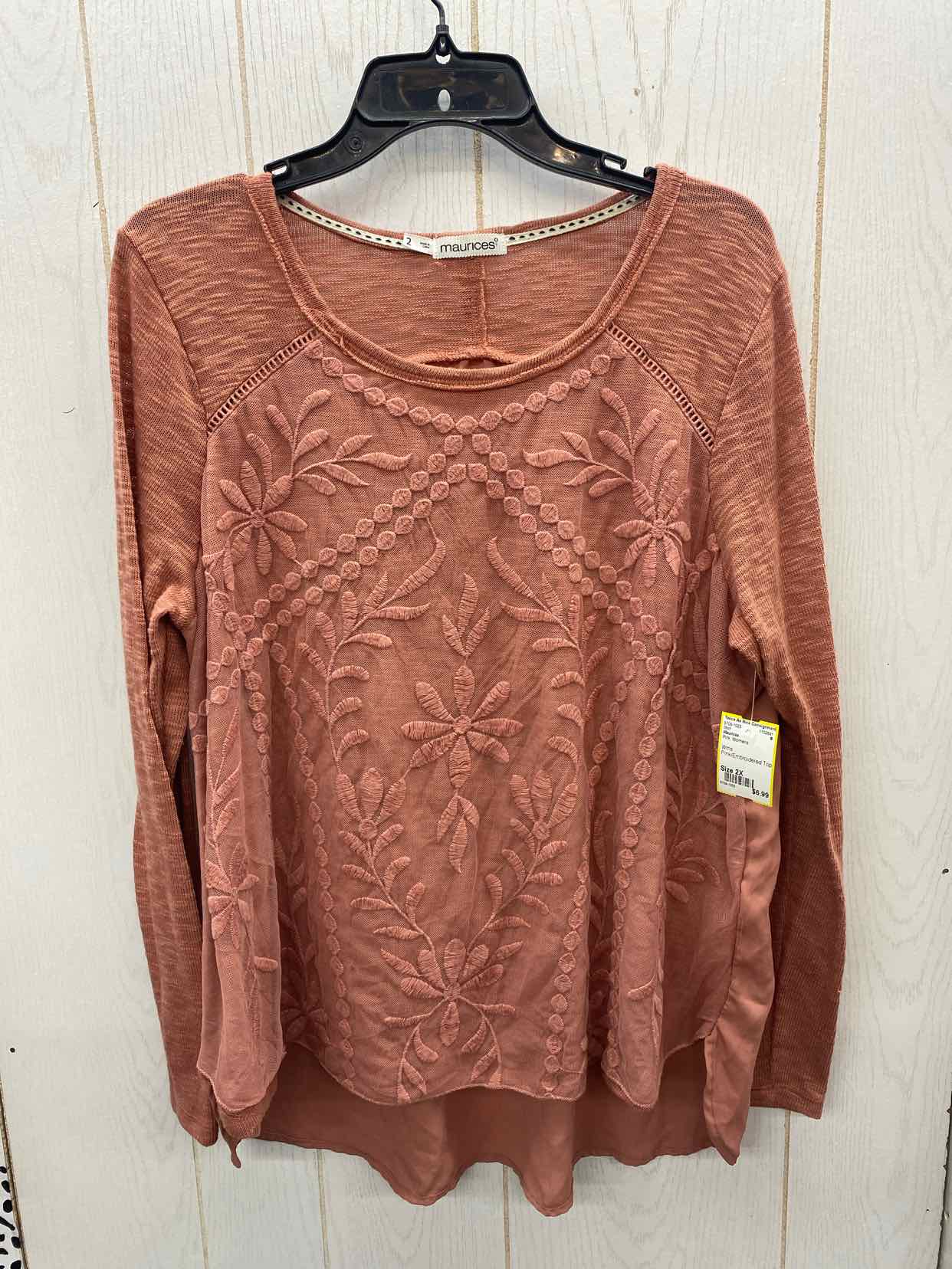 Maurices Pink Womens Size 2X Shirt