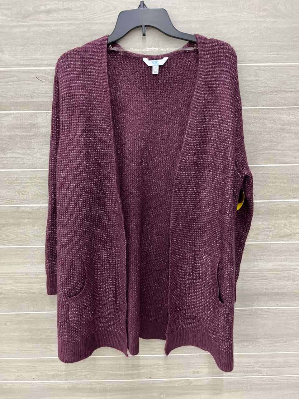 Time & Tru Purple Womens Size L Sweater