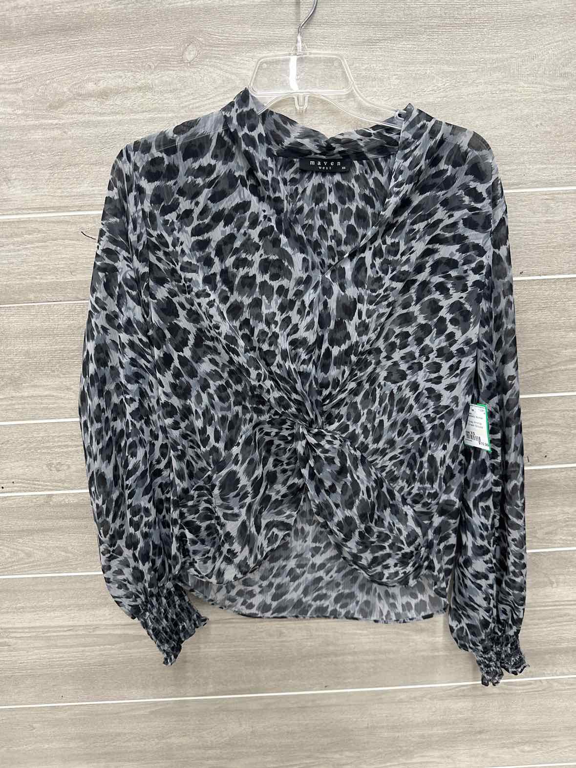 Maven West Size XS Gray Womens Shirt