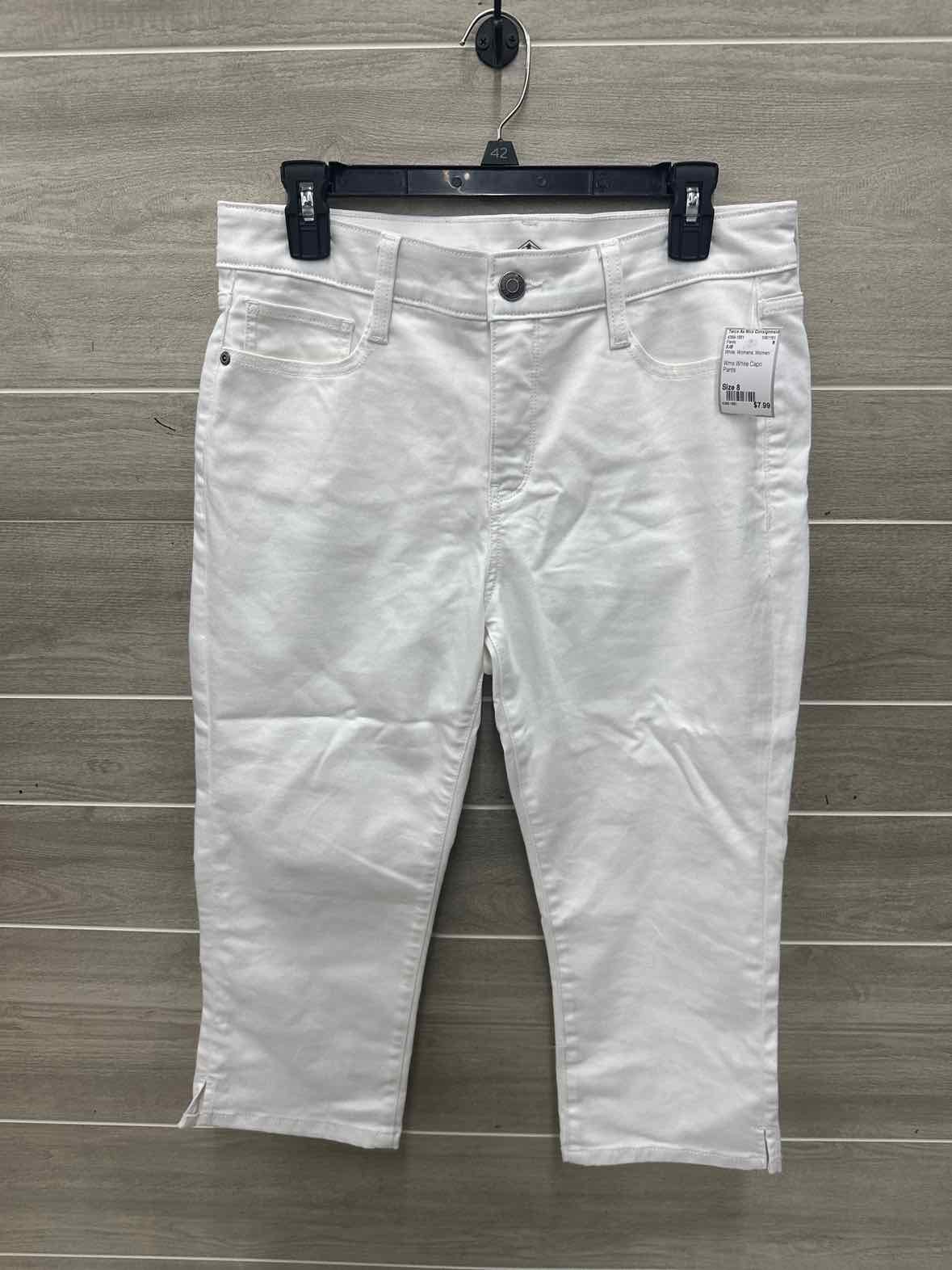 SJB Size 8 White Womens Pants