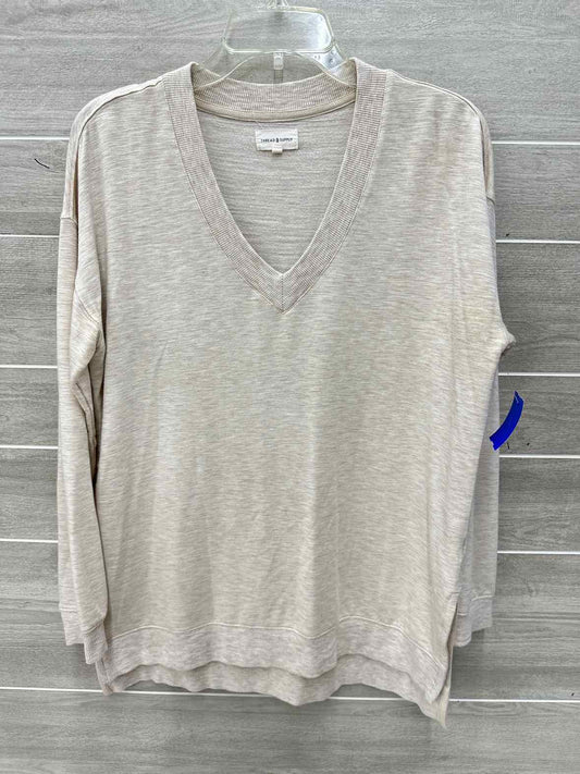 Thread + Supply Size S Beige Womens Shirt