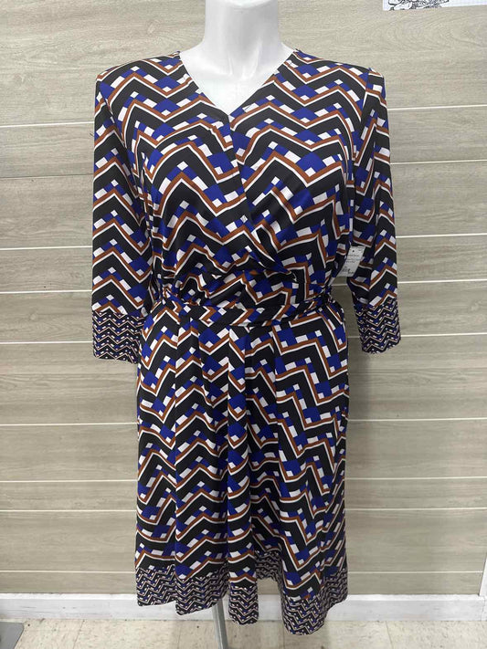 INC Size 1X Blue Womens Dress