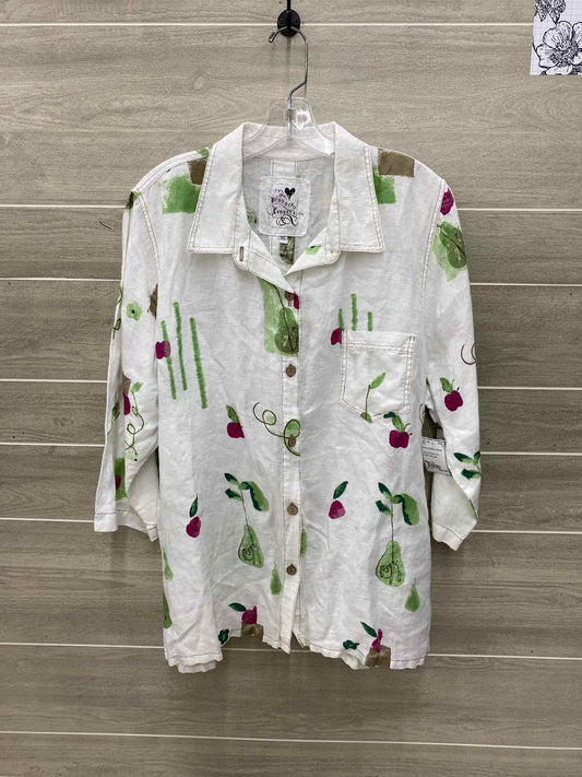 White Womens Women Size XL Shirt