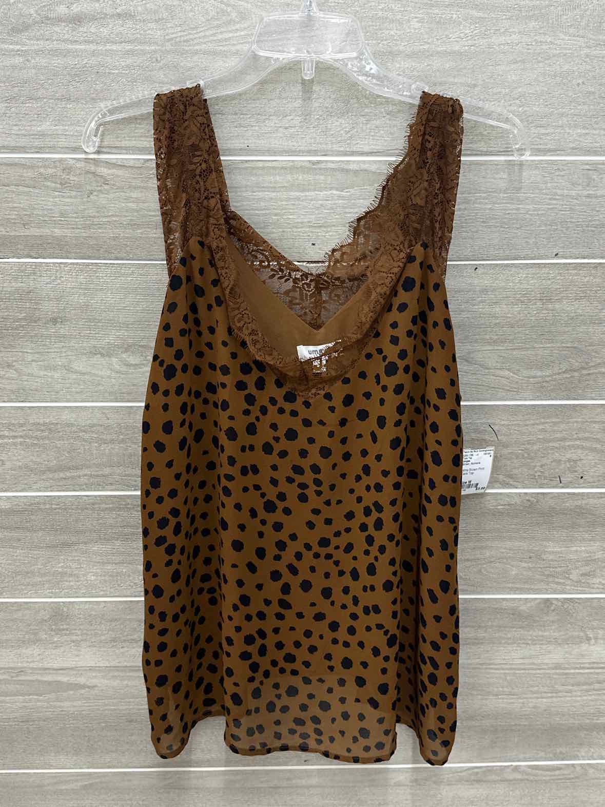 Umgee Brown Womens Size M Tank Top