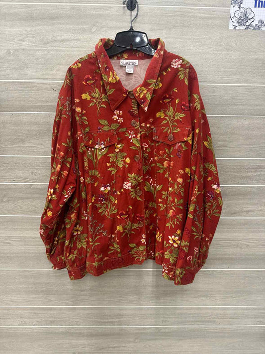 Silhouettes Orange Womens Women Size 4X Blazer