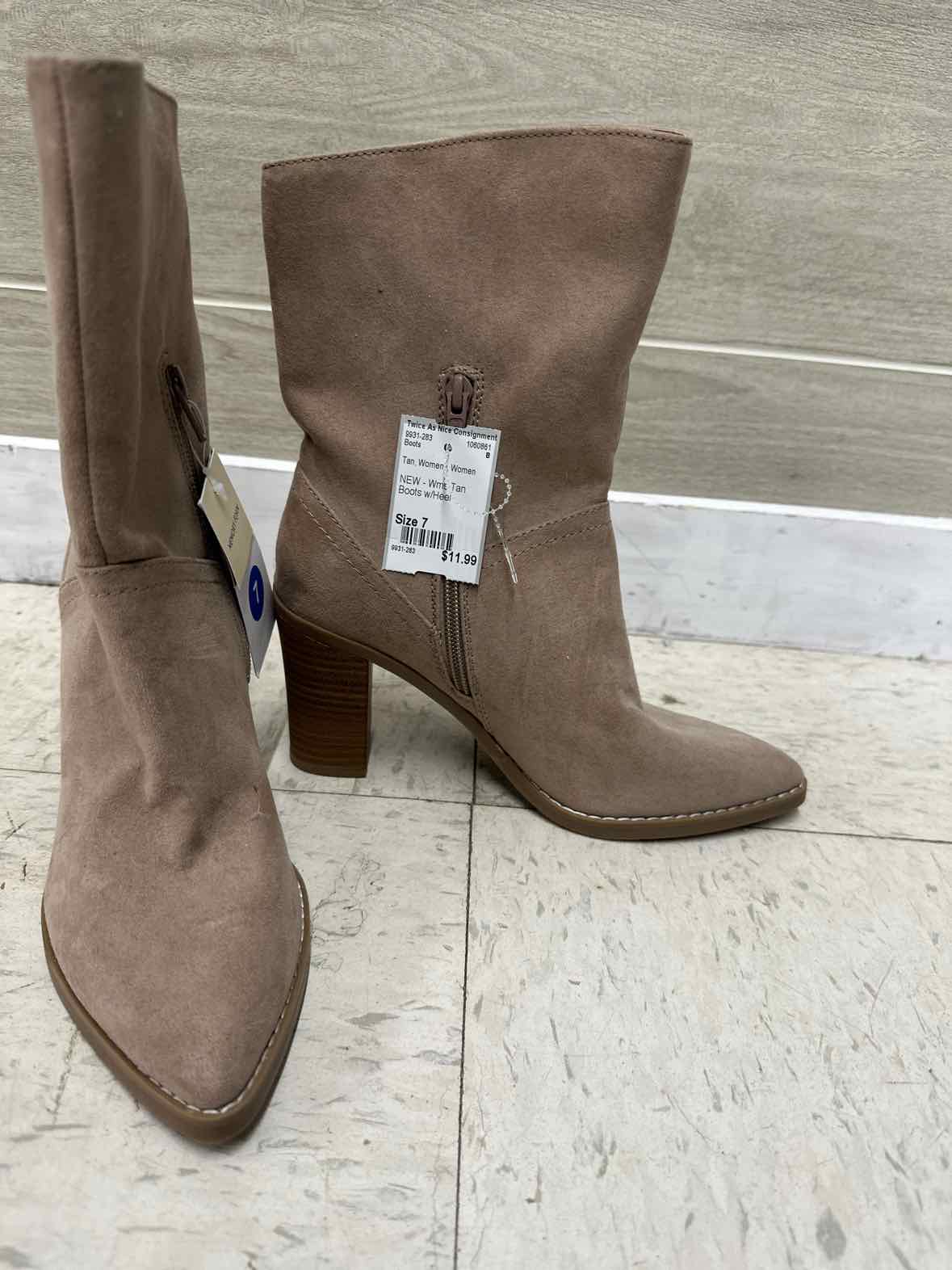 US Shoe Size 7 Tan Womens Boots