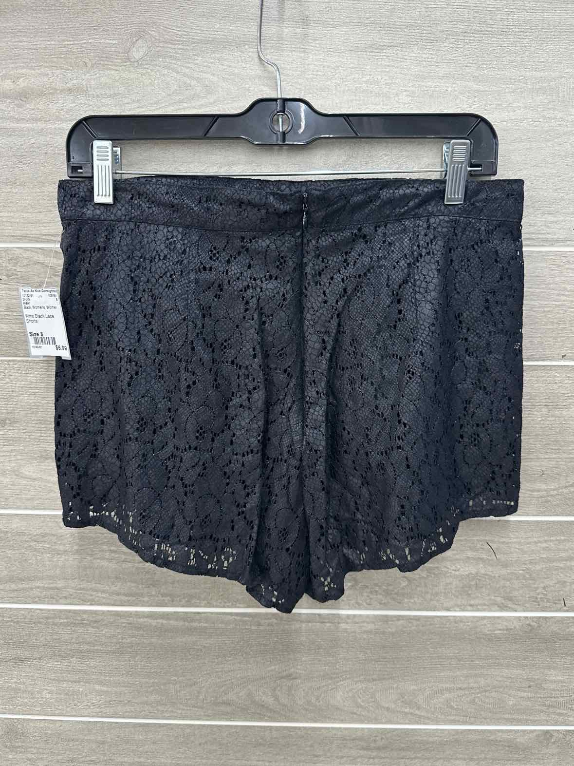 H&M Black Womens Women Size 8 Shorts