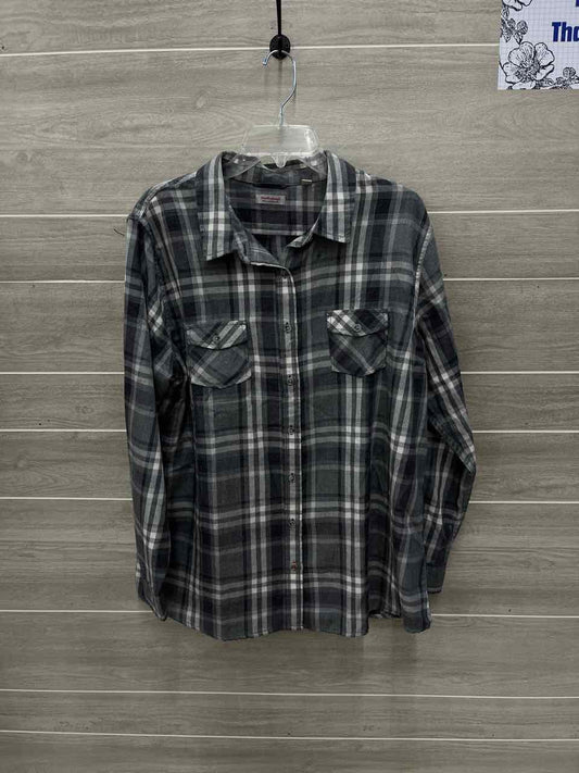 Weatherproof Size 18 Gray Womens Shirt