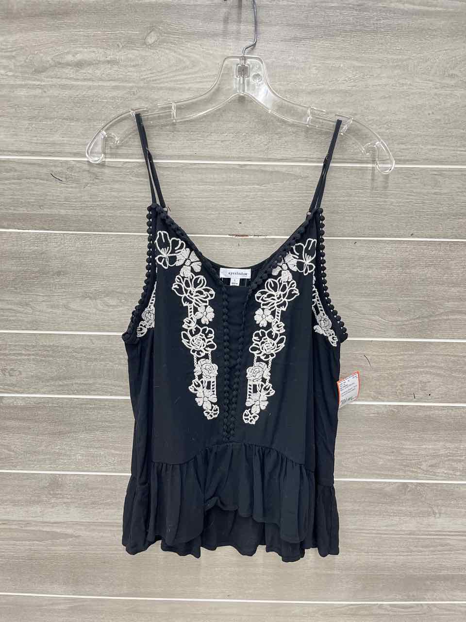Eye Shadow Black Junior Women Size L Tank Top