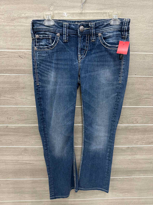 Silver Blue Womens Women Size 4 Short Jeans