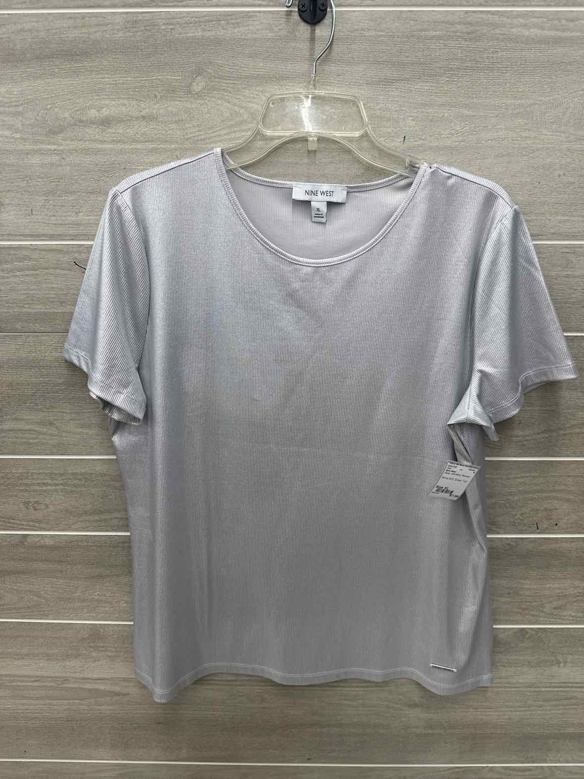 Nine West Size XL Silver Womens Shirt