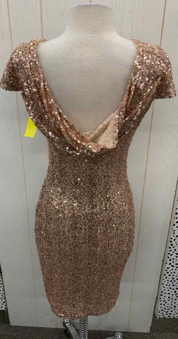 Badgley Mischka Gold Womens Size 2 Gown/Evening Wear