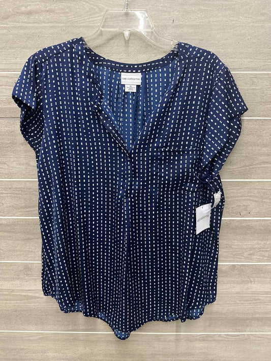 Liz Claiborne Size XL Navy Womens Shirt
