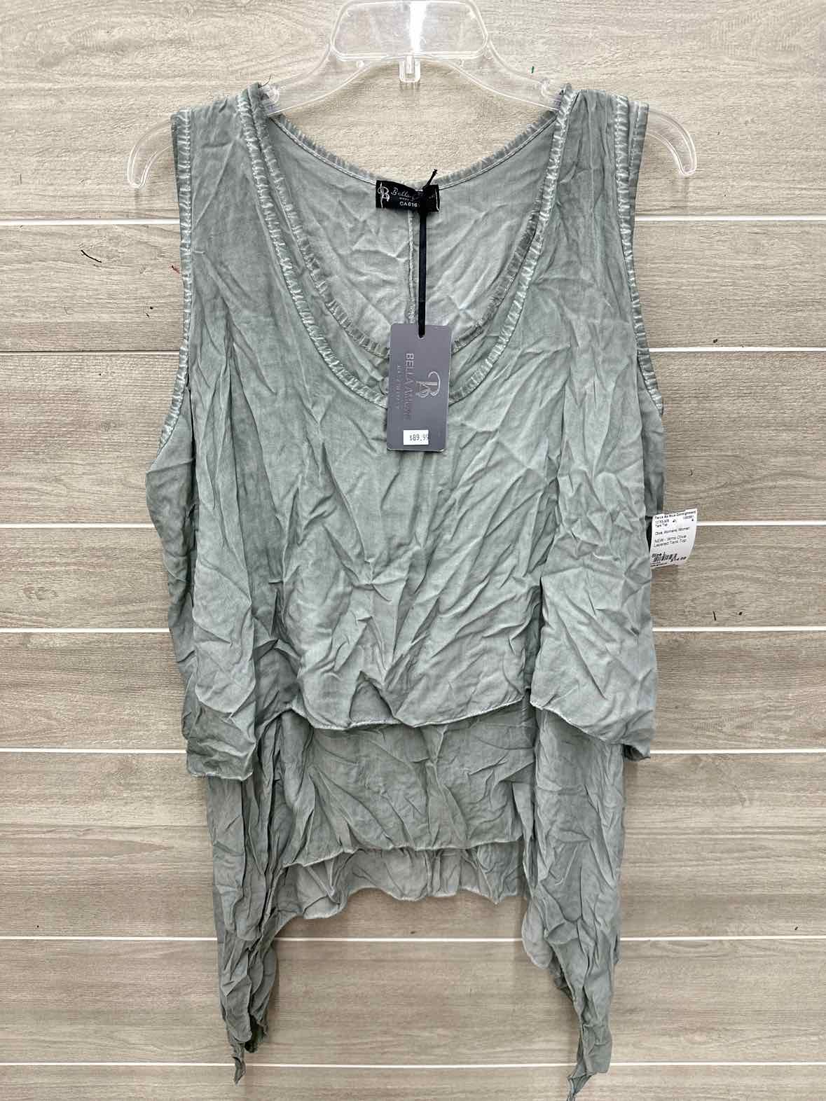 Size L Olive Womens Tank Top