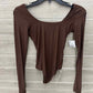 AERIE Brown Womens Women Size Small Bodysuit