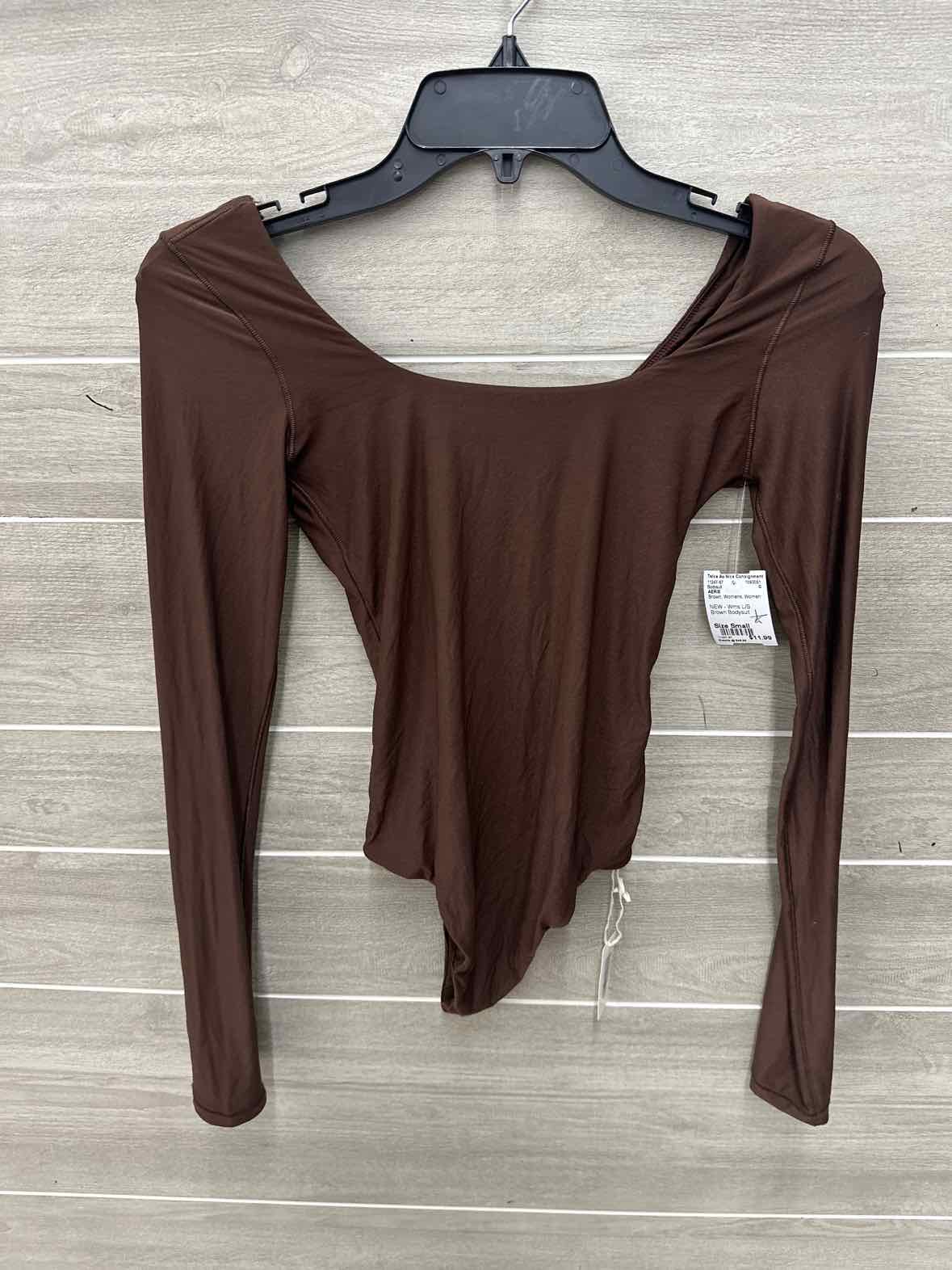 AERIE Brown Womens Women Size Small Bodysuit