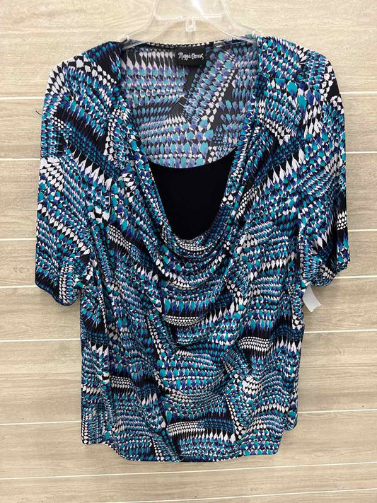 Maggie Barnes Teal Womens Women Size 3X Shirt