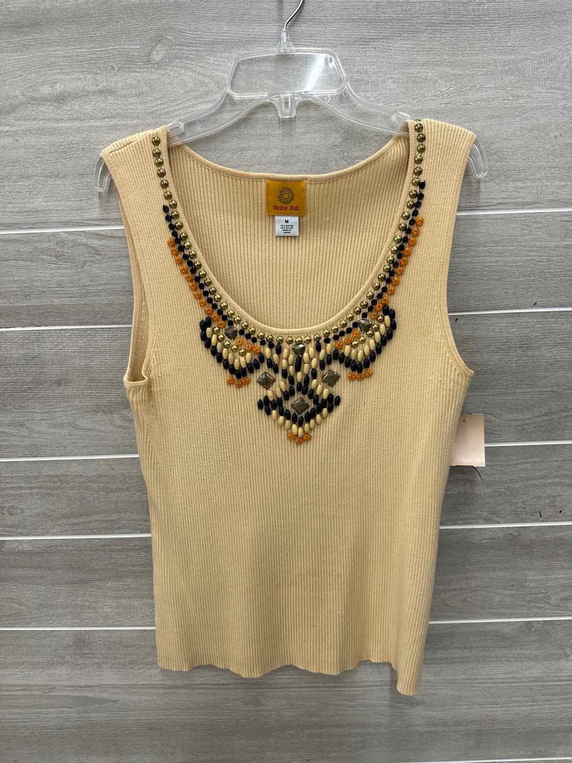 Ruby Rd. Tan Womens Size M Tank Top