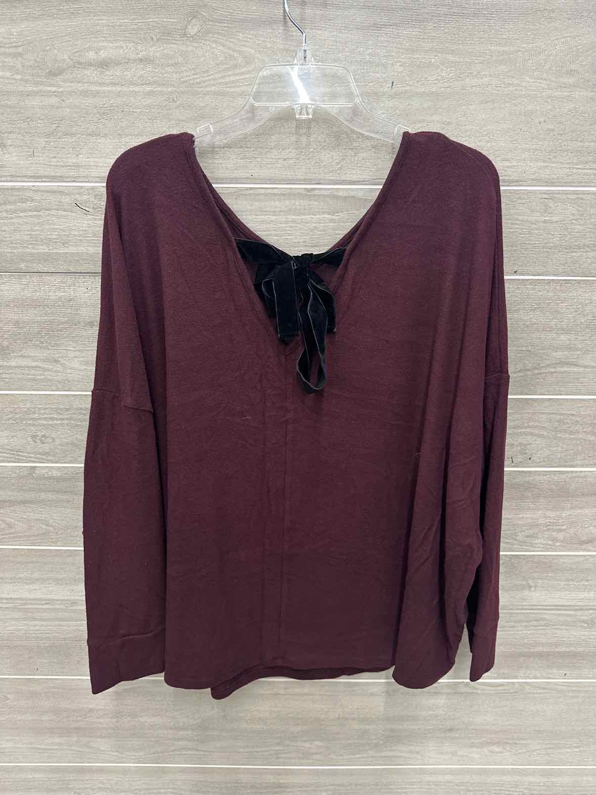 Maurices Size 3X Burgundy Plus Sweater