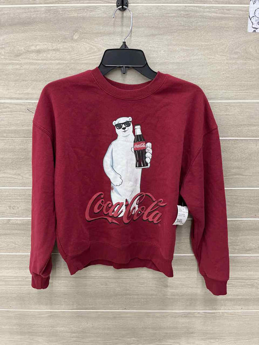 Coca-Cola Size XXS Burgundy Womens Sweatshirt