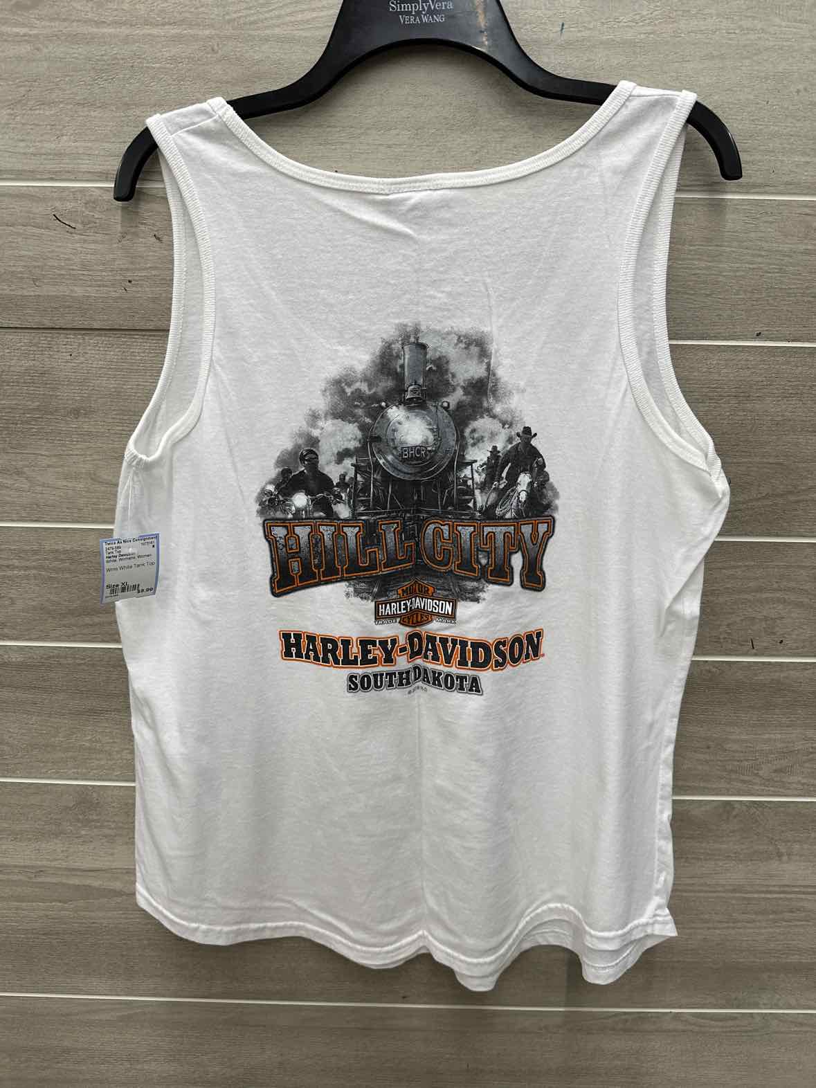 Harley Davidson Size XL White Womens Tank Top