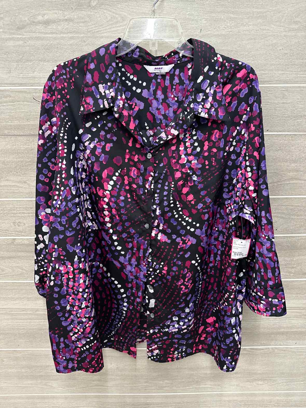 Alia Size 20W Purple Plus Shirt